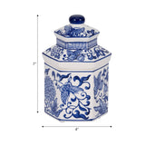 Ceramic Boho Sandalwood Myrrh Candle - Blue, 4 in. 6 oz
