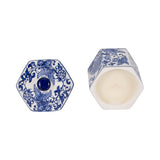 Ceramic Boho Sandalwood Myrrh Candle - Blue, 4 in. 6 oz