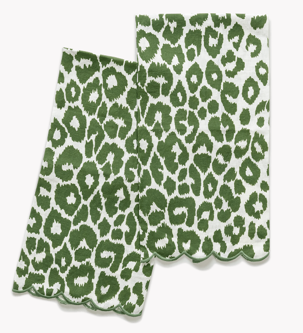 Matouk Iconic Leopard Guest Towels