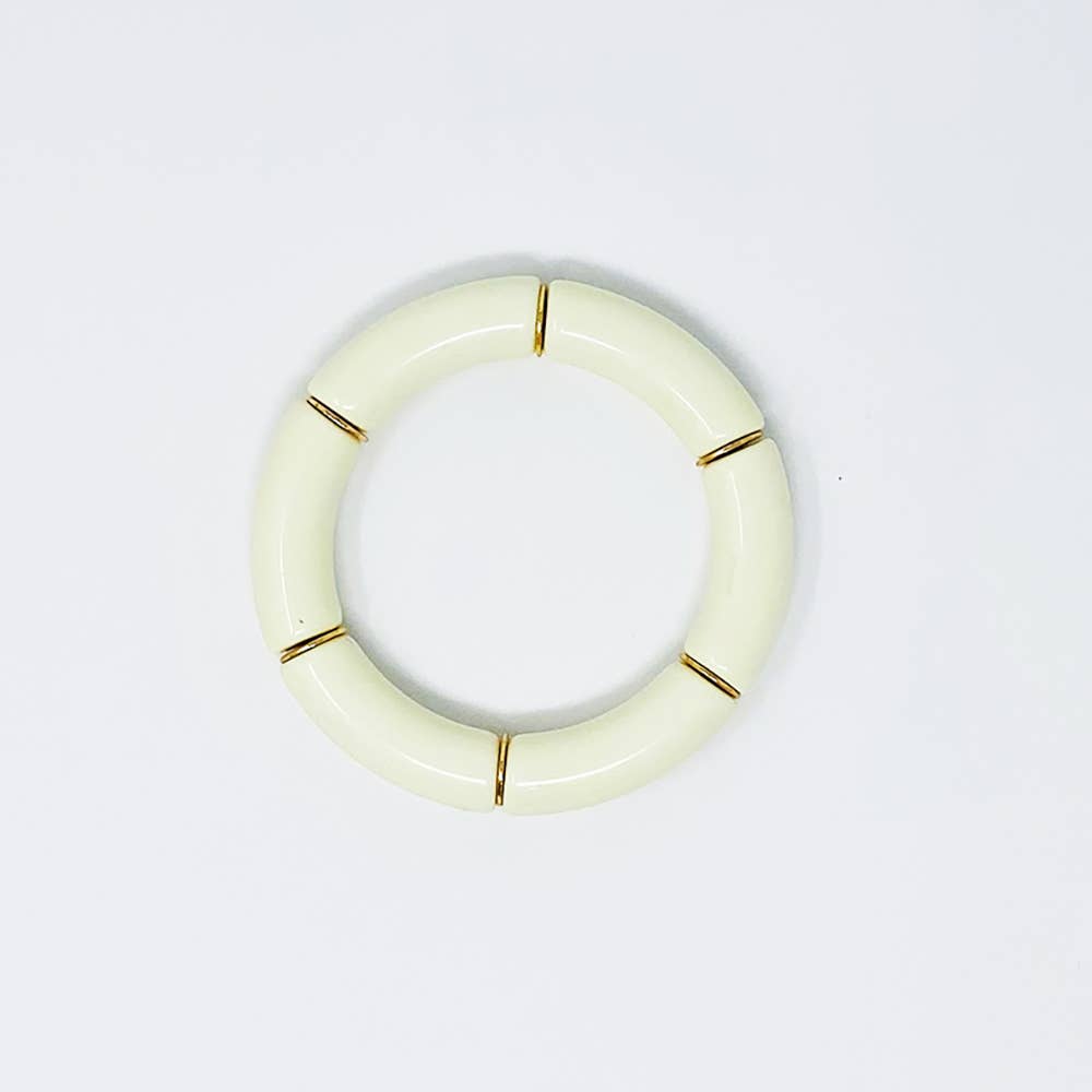 Solid Bamboo Acrylic Tube Bracelet