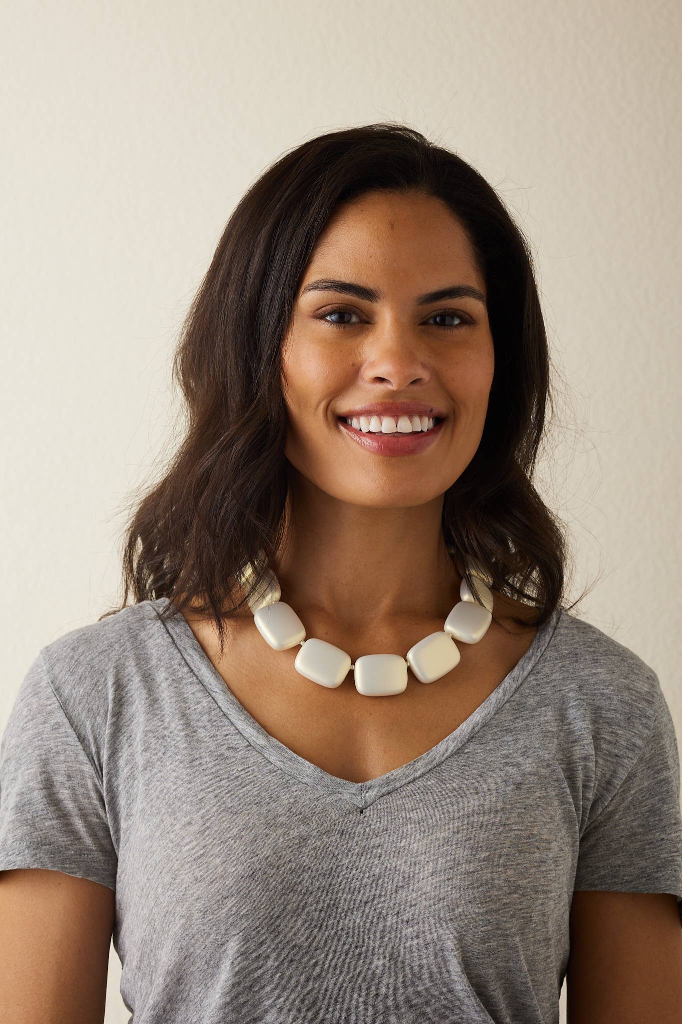 White Chicklet Cooling Necklace