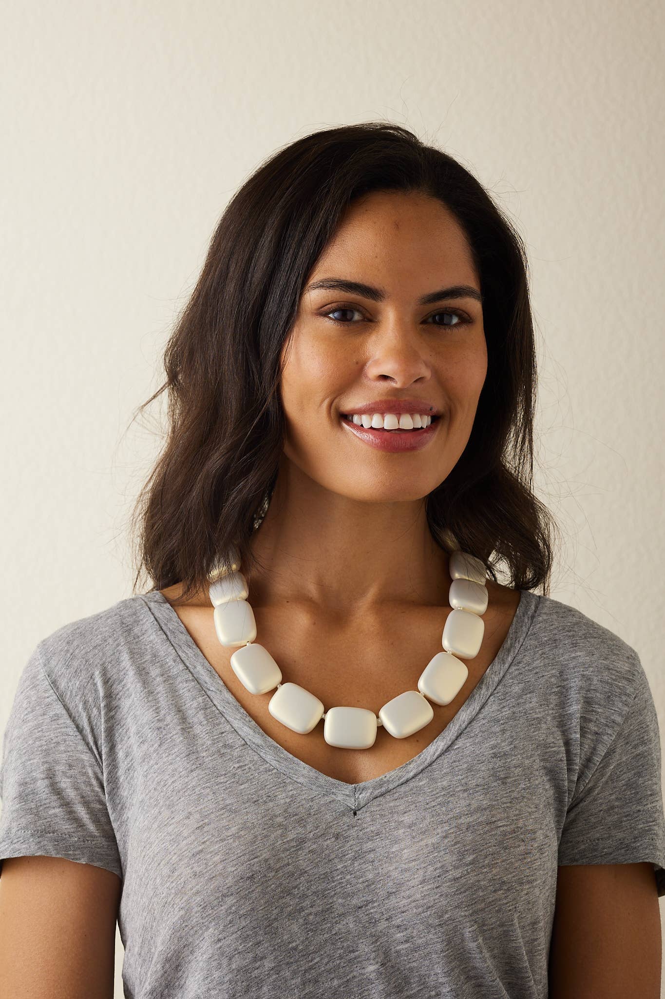 White Chicklet Cooling Necklace