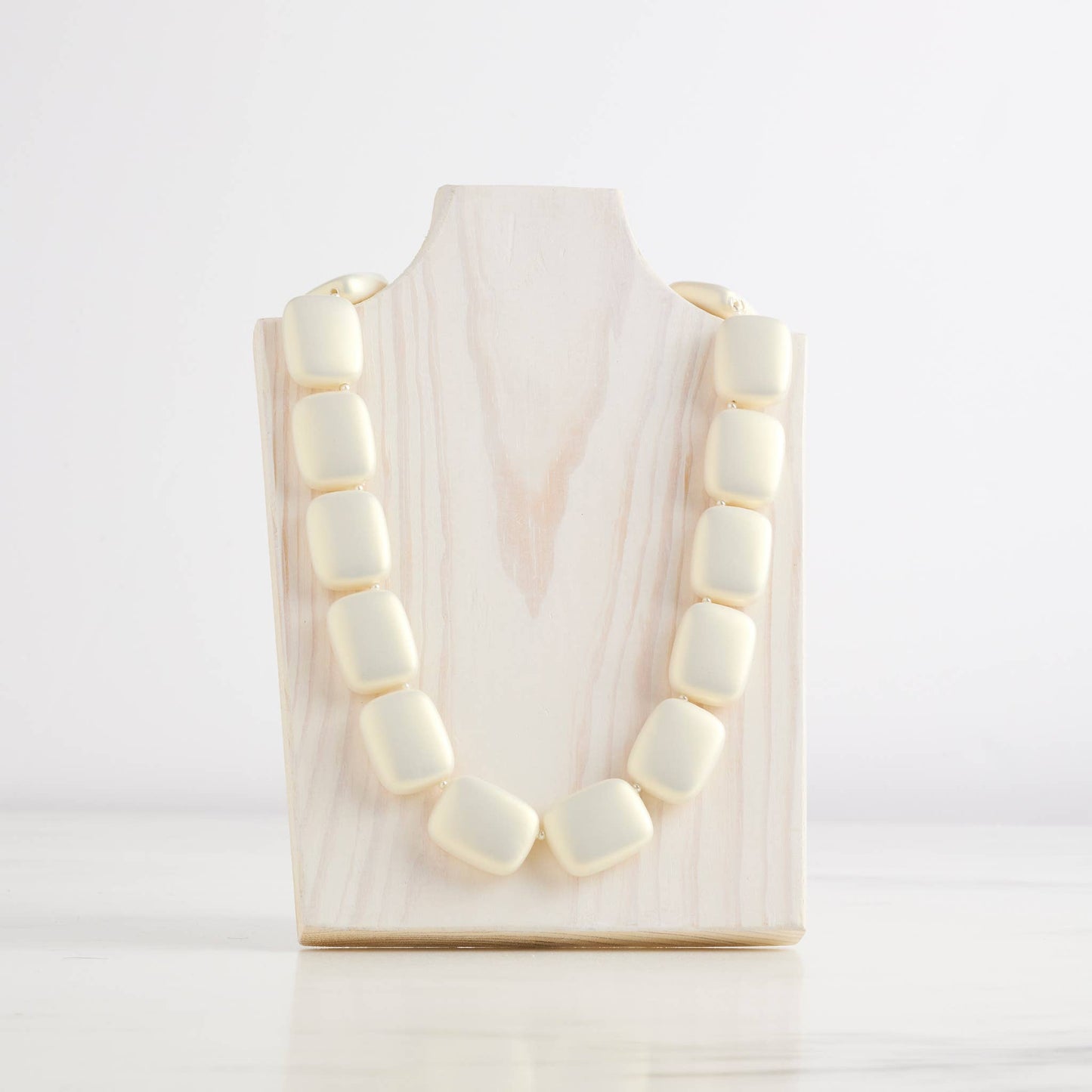 White Chicklet Cooling Necklace