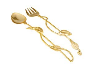 Gold Leaf Salad Servers