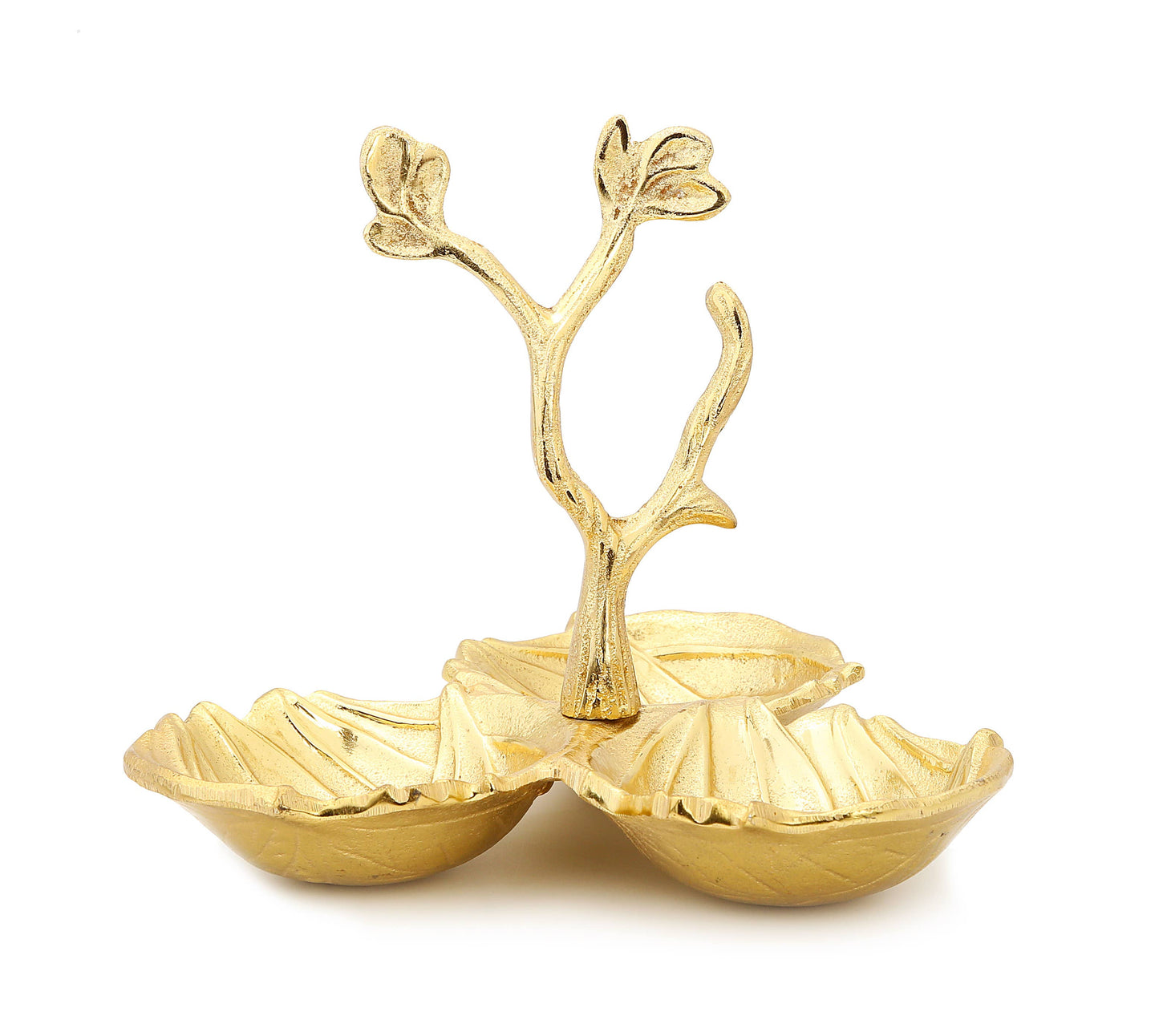 Gold Leaf 3 Section Dish