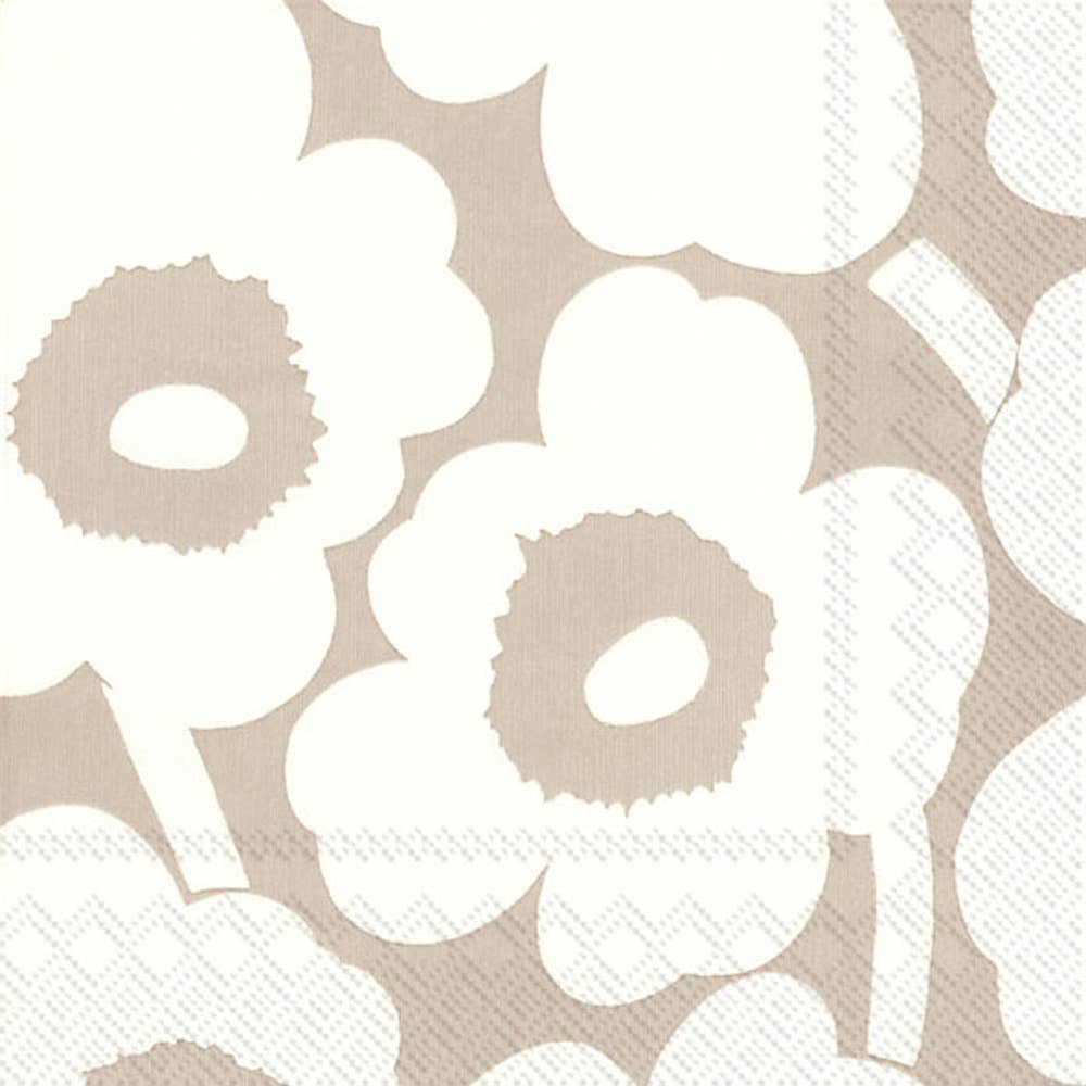 Unikko Linen Cream Cocktail Napkin