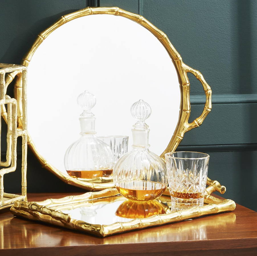 Bamboo Mirrored Tray