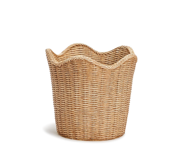 Scalloped Edge Basket Weave Pattern Cachepot