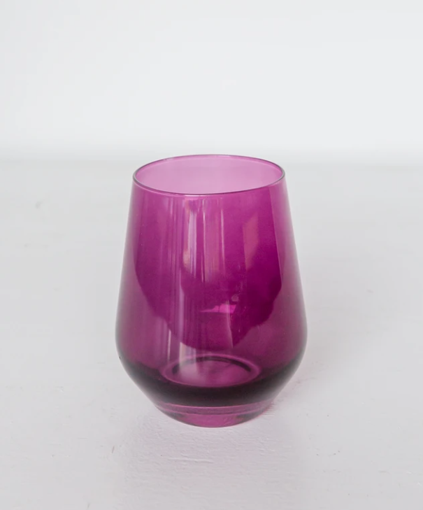Estelle Colored Glass Stemless Wine