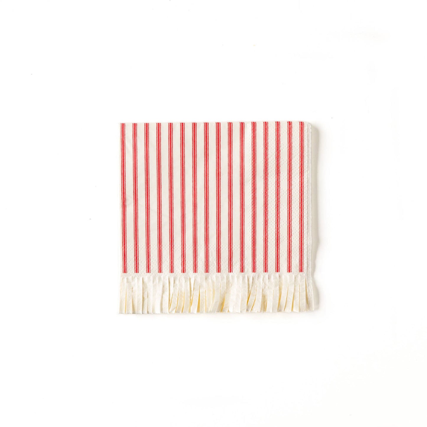 Red Striped Cocktail Napkin