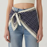 Polka Dot Pattern Silk Scarf
