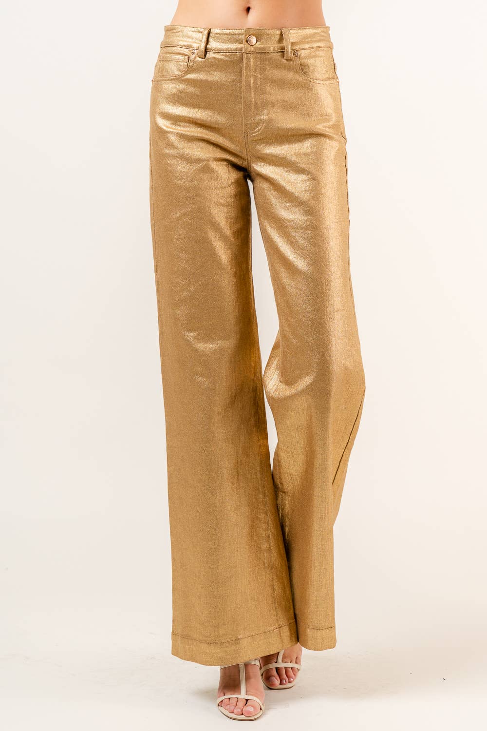 Gold Wide Leg Pant