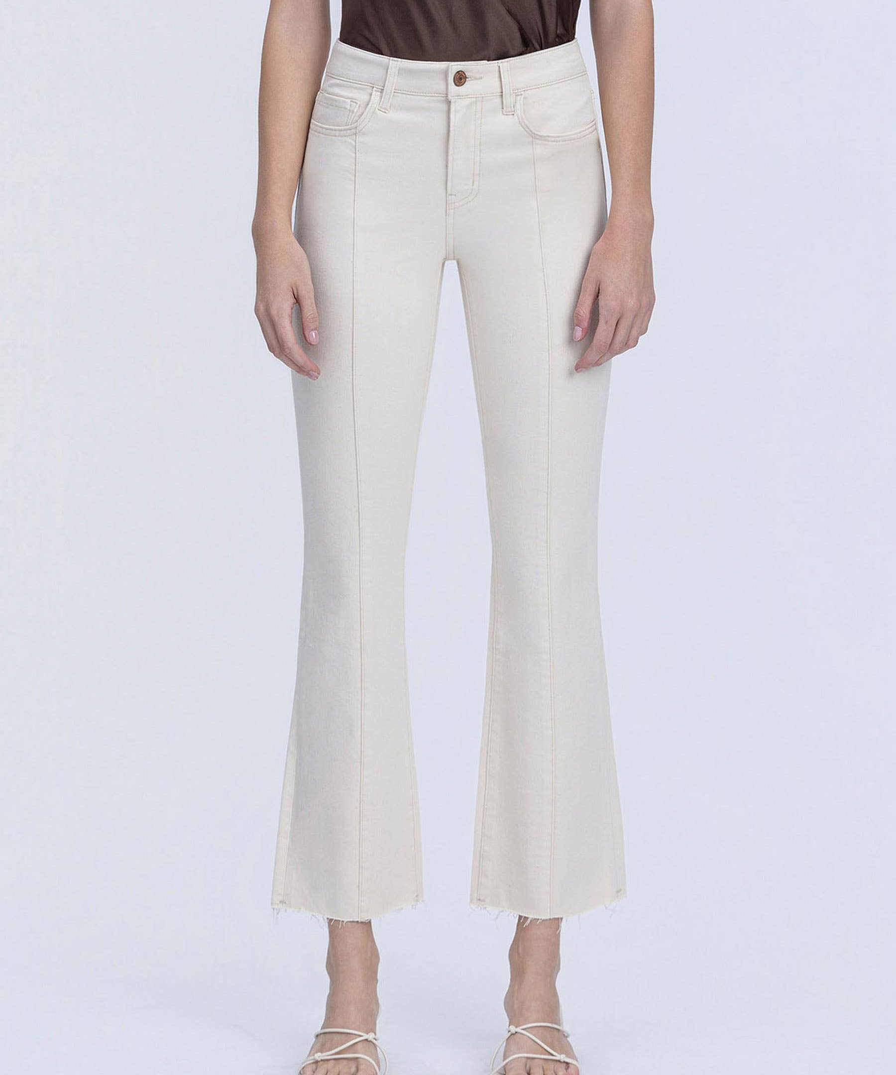 Cream Bootcut Jeans