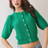 Mini Button Front Cardigan