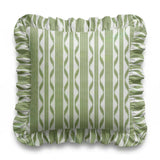 Ikat Stripe Ruffled Pillow