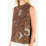 Sleeveless Floral Pattern Top