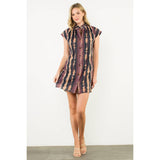 Tie Dye Button Front Dress