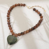 Resin Heart Charm Necklace