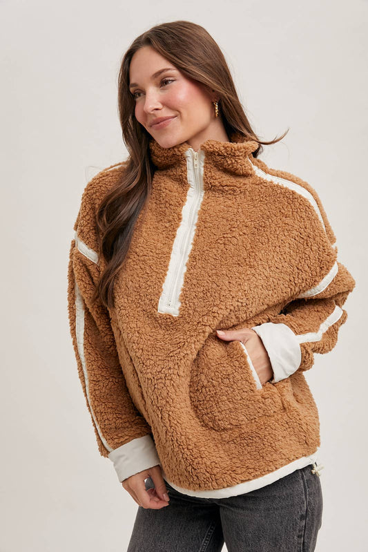 HALF ZIP SHERPA TOP