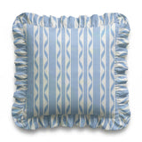 Ikat Stripe Ruffled Pillow
