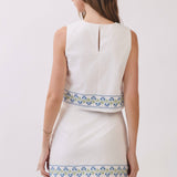 Floral Embroidered Hem Set