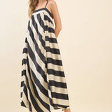 Bold Stripes Maxi Dress