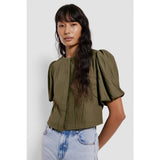Puff Sleeve Button Up Blouse