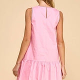 Dropped Waist Poplin Dress