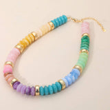 Chunky Resin Disc Beaded Necklace