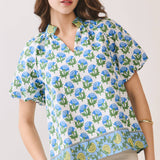Floral Bubble Sleeve top