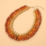 Triple Strand Beaded Necklace