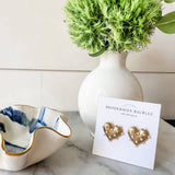 Matte Gold/Pearl Stud Earring