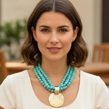 Hammered Disc Necklace