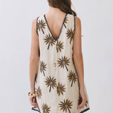 Palm Embroidered Dress