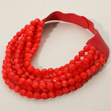 Marbled Faceted Magnetic Necklace