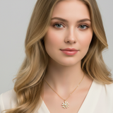 Golden Glow Blossom Necklac