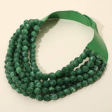 Marbled Faceted Magnetic Necklace