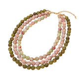 Triple Strand Beaded Necklace