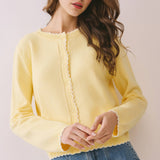 Scalloped Trim Cardigan