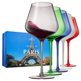 Colors of Paris S/5  Wine Glasses