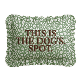 "Dog's Spot" Ruffled Embroidered Pillow | Statement Pillow