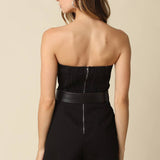Louise Strapless Belted Romper