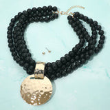 Hammered Disc Necklace