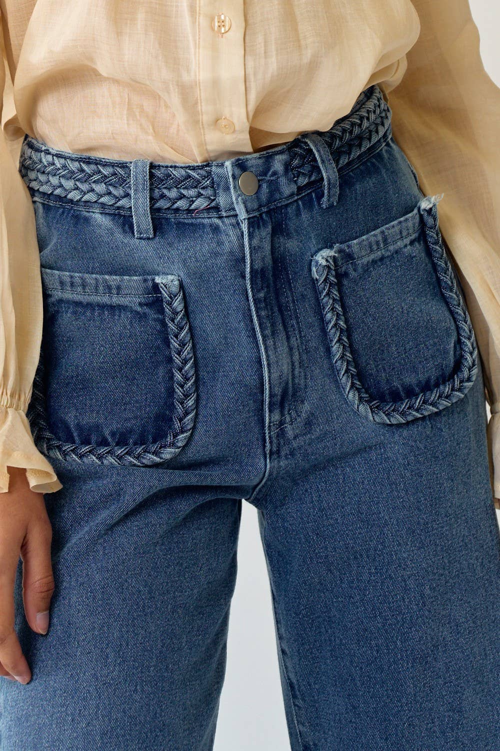 Front Pocket Denim Pants