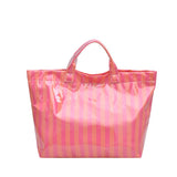 Color Block Striped Tote Bag