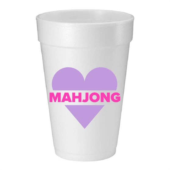 “HEART MAHJONG REVERSE COLOR” FOAM CUP