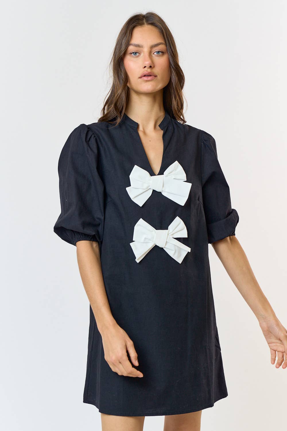 Linen Front Bow Dress