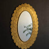 ANTIQUE GOLD SCALLOP  MIRROR
