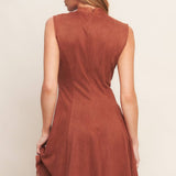 A faux suede mini dress