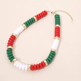 Chunky Resin Disc Beaded Necklace